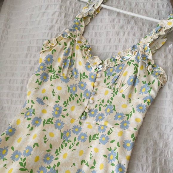 ZARA Satin Effect Print Dress - Picture 2 of 2